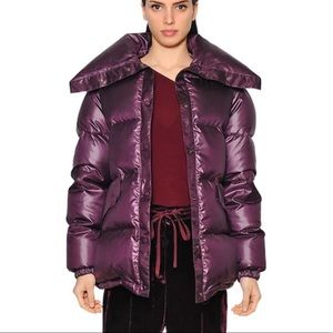 Nina Ricci Puffer Burgundy Jacket NWT Size Large